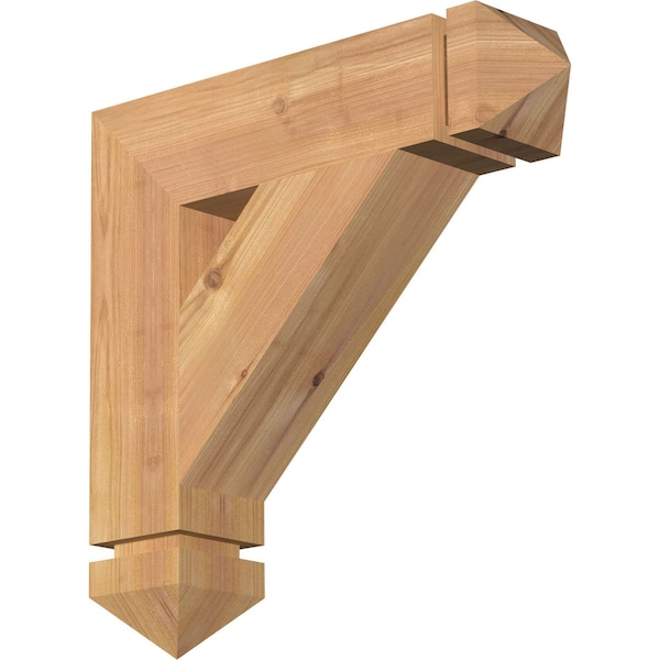 Ekena Millwork Traditional Arts & Crafts Smooth Bracket, Western Red Cedar, 3 1/2"W x 16"D x 16"H BKT04X16X16TRA03SWR - main